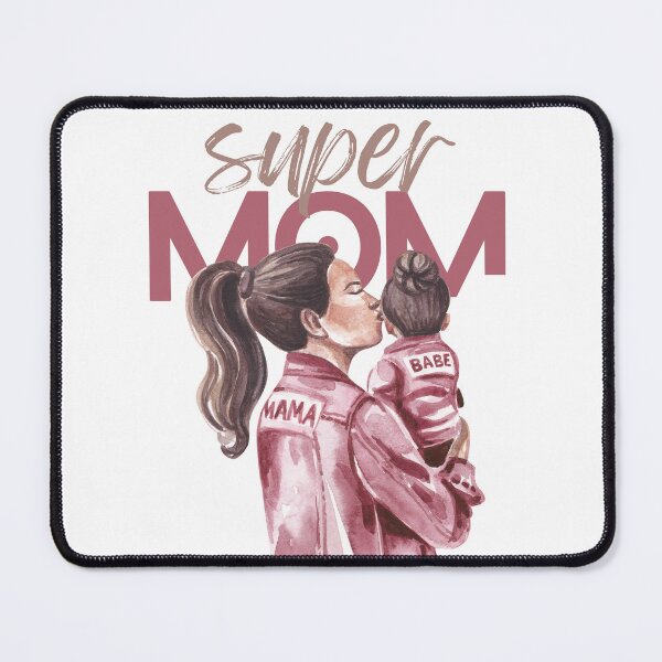 Item preview, A beautiful artwork of super mom kissing her baby designed and sold by drsaver.