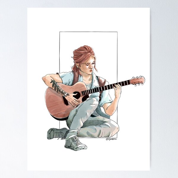 The last of us ellie Guitar Posters Postcard for Sale by brentonclant