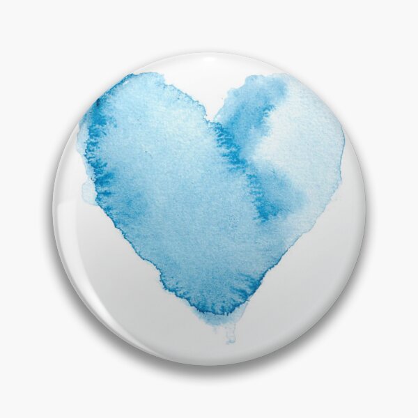 Item preview, Watercolour Blue Painted Textured Heart designed and sold by MTShoppingLine.