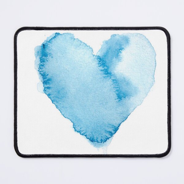 Item preview, Watercolour Blue Painted Textured Heart designed and sold by MTShoppingLine.