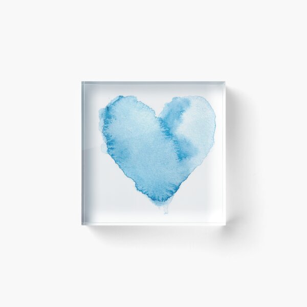 Item preview, Watercolour Blue Painted Textured Heart designed and sold by MTShoppingLine.