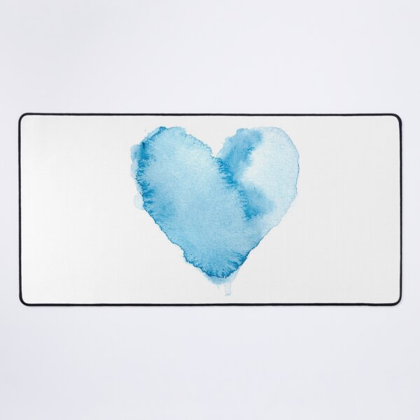 Item preview, Watercolour Blue Painted Textured Heart designed and sold by MTShoppingLine.