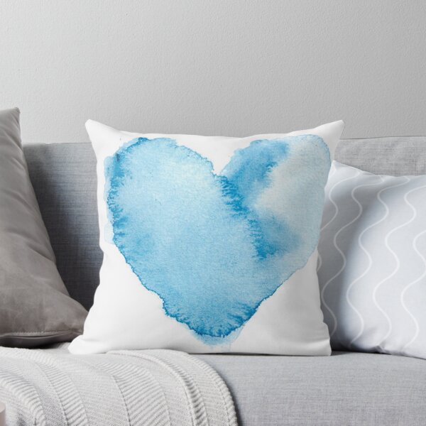 Item preview, Watercolour Blue Painted Textured Heart designed and sold by MTShoppingLine.
