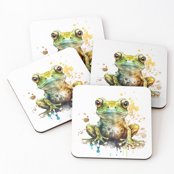 Item preview, Watercolor frog designed and sold by Aliaksandr Kudlakou.