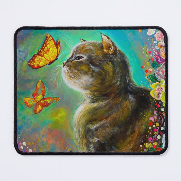 Item preview, Cat with butterflies designed and sold by richcat7.