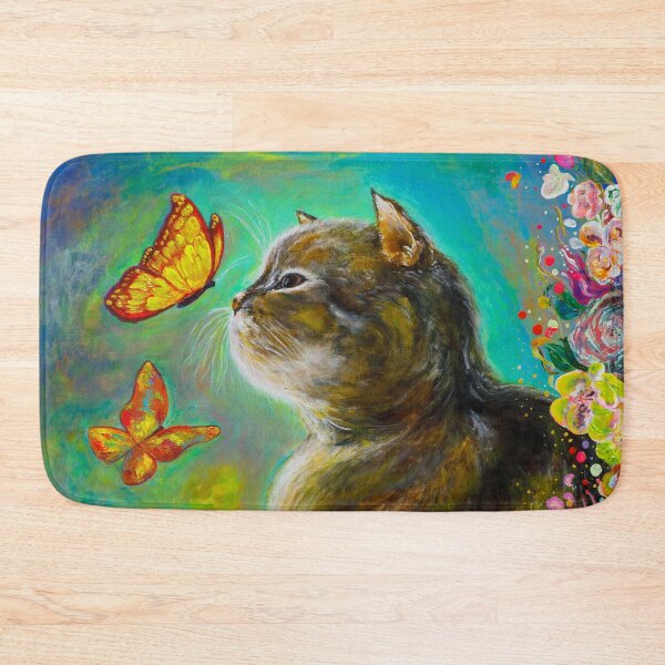 Item preview, Cat with butterflies designed and sold by richcat7.