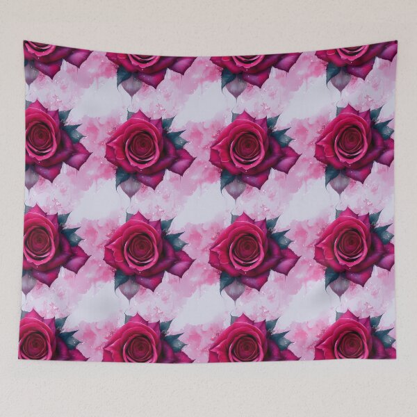 Item preview, Beautiful Red Rose Floral Pattern Ventage Water Color designed and sold by Infinitelypink.