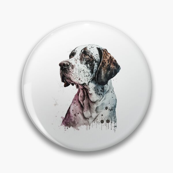 Item preview, German shorthaired Pointer Dog watercolor portrait designed and sold by Gerald Waters.
