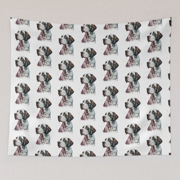 Item preview, German shorthaired Pointer Dog watercolor portrait designed and sold by Gerald Waters.