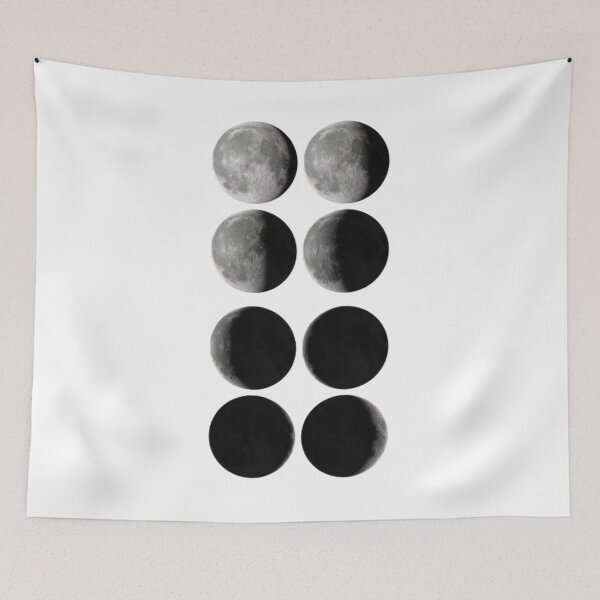 Item preview, Moon phase realistic night moon  designed and sold by Kawabijutsu21.