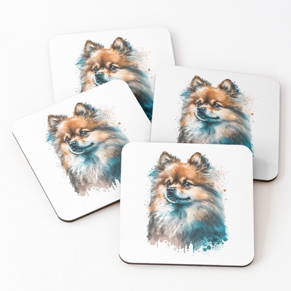 Item preview, Pomeranian Dog watercolor portrait designed and sold by Gerald Waters.