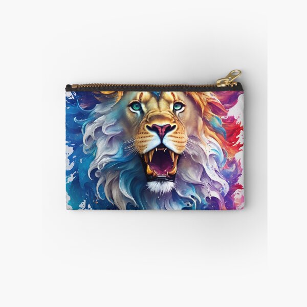 Item preview, portrait of a lion with a colorful mane designed and sold by jkrphoto.