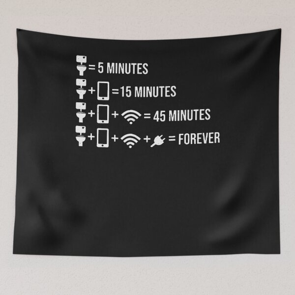 Item preview, Time on the toilet with cell phone designed and sold by ChrisFeil.