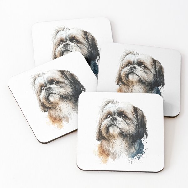 Item preview, Shih Tzus Dog watercolor portrait designed and sold by Gerald Waters.