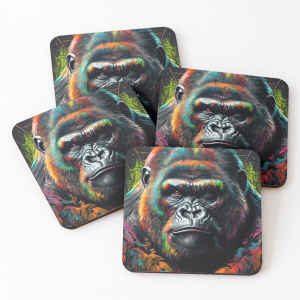 Item preview, Flowerful Gorilla Portrait designed and sold by Earth Celebration Designs.