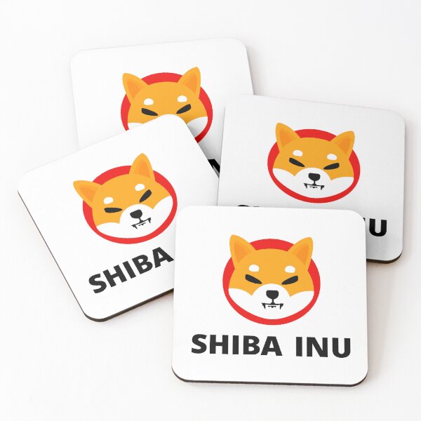Item preview, Shiba Inu SHIB Crypto Altcoin - Clean Vertical Logo with Black Text Logo designed and sold by CryptoMoods.
