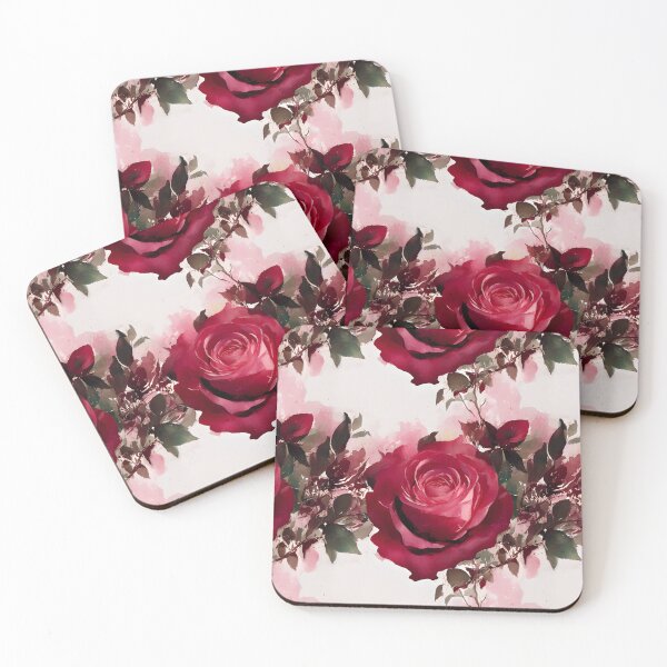 Item preview, Beautiful Red Rose Antique Floral Pattern Vintage Water Color designed and sold by Infinitelypink.