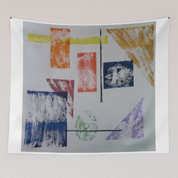 Item preview, Block print geometric abstract designed and sold by Michael Birchmore.