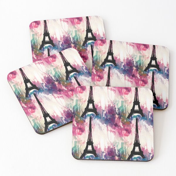 Item preview, Paris Eiffel Tower Beautiful Antique Abstarct Pattern Vintage Water Color designed and sold by Infinitelypink.