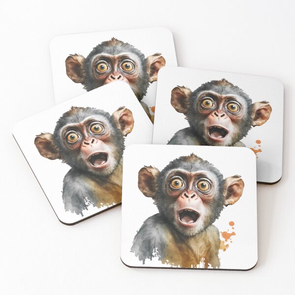 Item preview, Surprised monkey designed and sold by Aliaksandr Kudlakou.