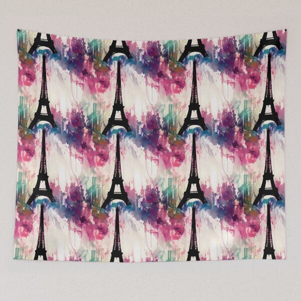 Item preview, Paris Eiffel Tower Beautiful Antique Abstarct Pattern Vintage Water Color designed and sold by Infinitelypink.
