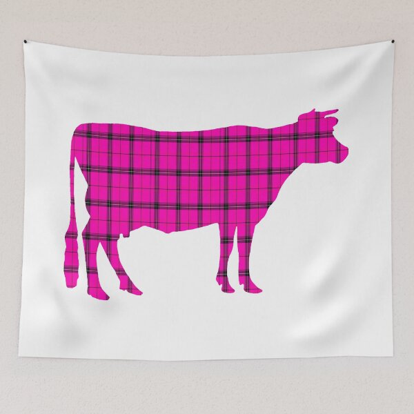 Item preview, Cow: Pink Plaid designed and sold by Jared Davies.