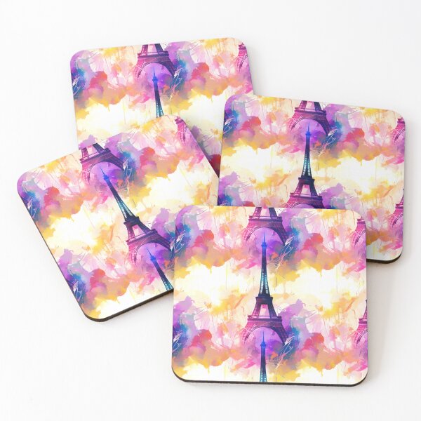 Item preview, Paris Eiffel Tower Beautiful Antique Abstract Pattern Water Color designed and sold by Infinitelypink.