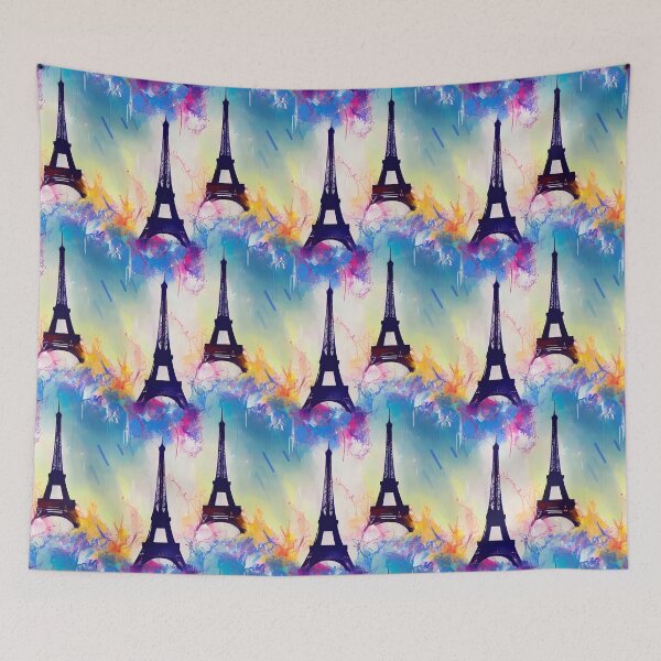 Item preview, Paris Eiffel Tower Beautiful Antique Abstract Pattern Water Color Abstract  designed and sold by Infinitelypink.
