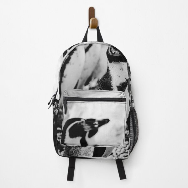 Item preview, Penguins on pebbles vertical black and white designed and sold by eddiebarronshop.