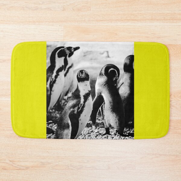 Item preview, Penguins on pebbles vertical black and white designed and sold by eddiebarronshop.