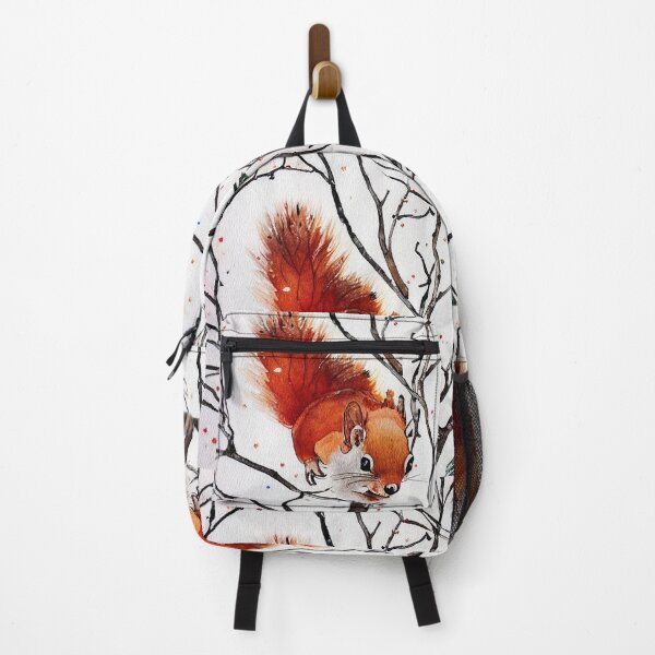 Item preview, Red Squirrel on Tree Branch in Winter Woods designed and sold by recollectionsv.