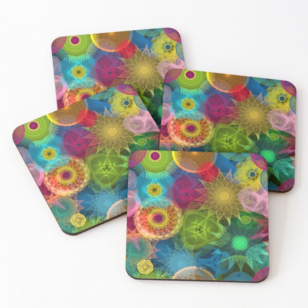 Item preview, Neon Green Kaleidoscope: a Patterned Spirograph Collage designed and sold by RachelEDesigns.