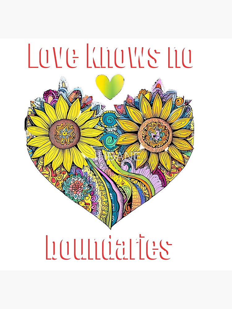 Design on Style 'Love knows no boundaries' Vinyl Art Quote - Bed