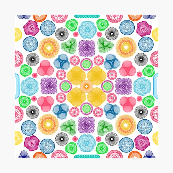 Item preview, Pretty Pinks: a Patterned Spirograph Collage designed and sold by RachelEDesigns.