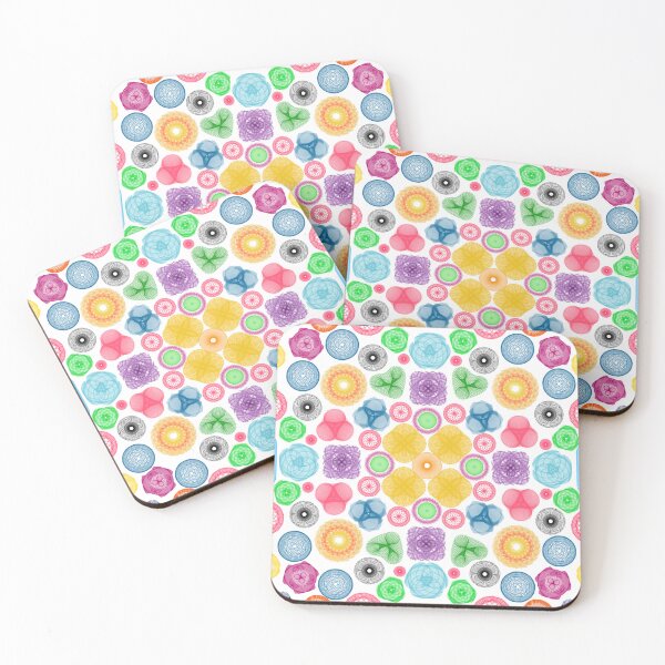 Item preview, Pretty Pinks: a Patterned Spirograph Collage designed and sold by RachelEDesigns.