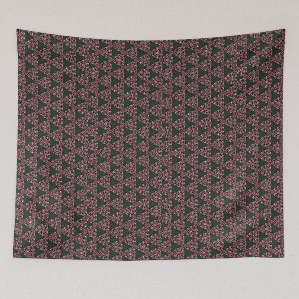 Item preview, ruby and emerald filigree triangles designed and sold by ritusdesigns.