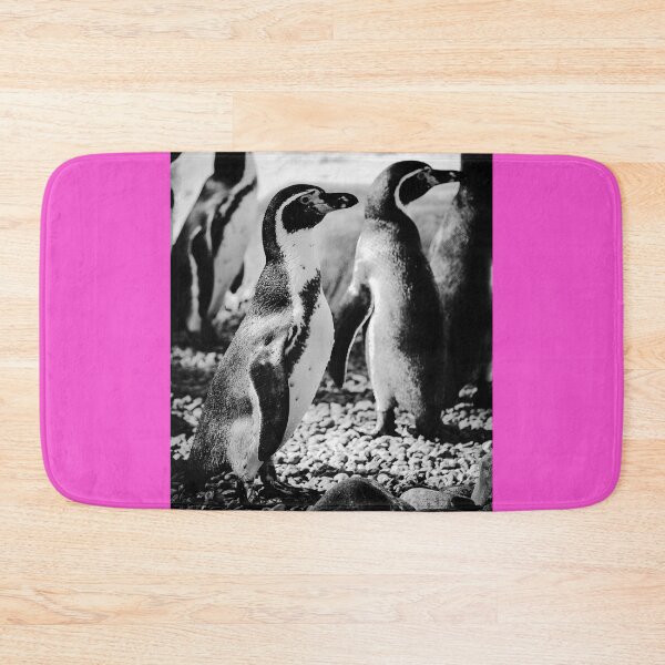 Item preview, Humboldt penguins on pebbles vertical black and white designed and sold by eddiebarronshop.