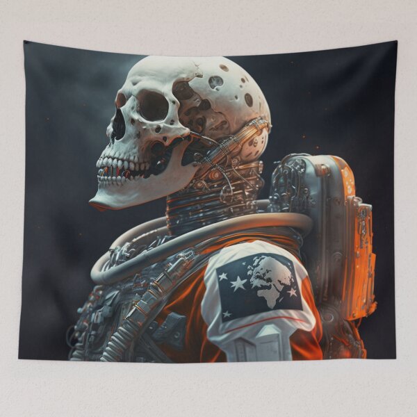 Item preview, Astronaut Skeleton Portrait designed and sold by Fenixprintworks.