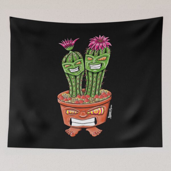 Item preview, TechnoPigeon Evil Cactus Twins  designed and sold by TechnoPigeon.