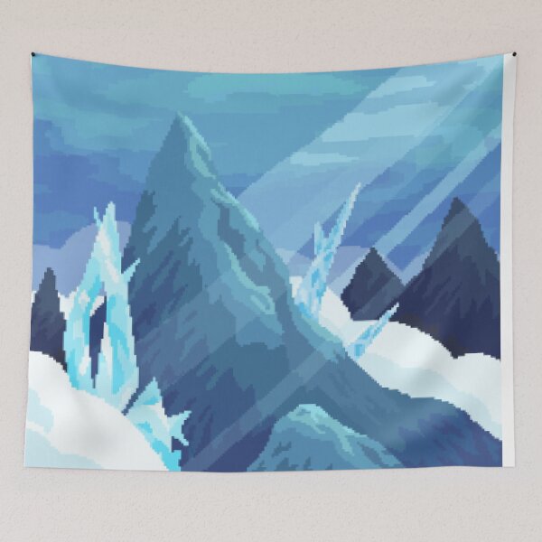 Item preview, Icy Mountains - Pixel Art designed and sold by SpinDuckArts.