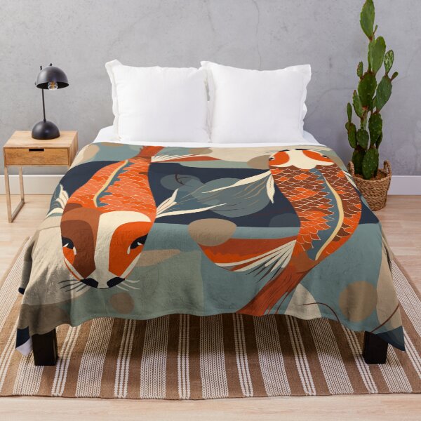Item preview, Japanese Kio Carp Pond Illustration designed and sold by SleepySquirrel.