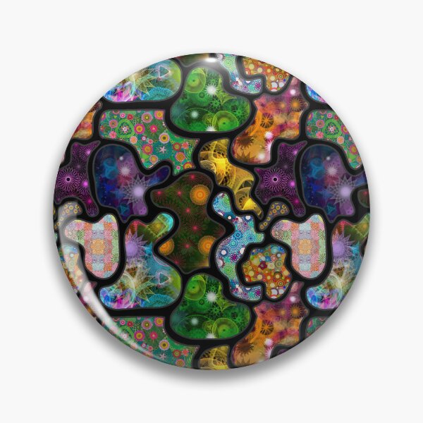 Item preview, Dark Terrain: a Patterned Spirograph Collage designed and sold by RachelEDesigns.