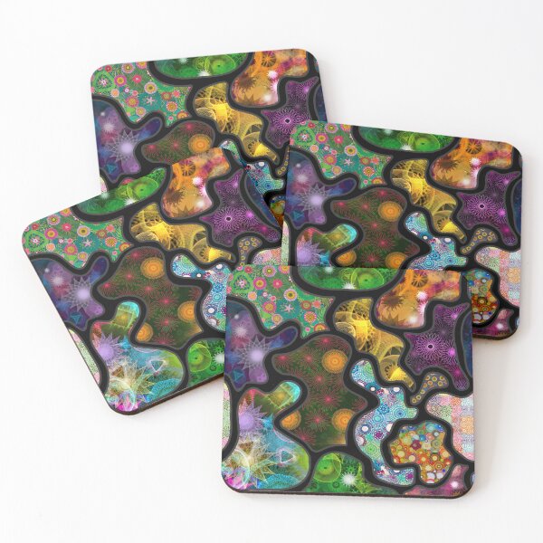 Item preview, Dark Terrain: a Patterned Spirograph Collage designed and sold by RachelEDesigns.