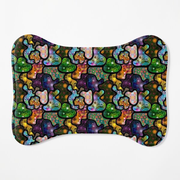 Dark Terrain: a Patterned Spirograph Collage Dog Mat