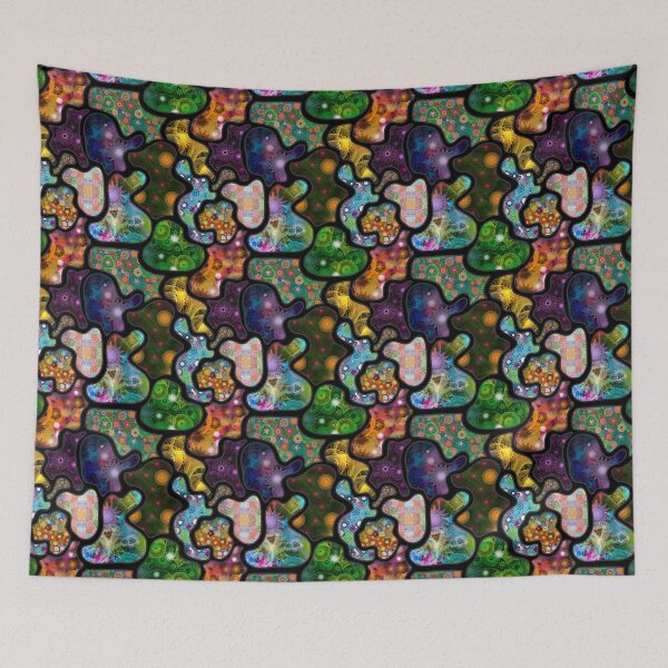 Item preview, Dark Terrain: a Patterned Spirograph Collage designed and sold by RachelEDesigns.