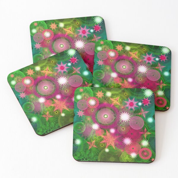 Item preview, Jungle Stars: a Patterned Spirograph Collage designed and sold by RachelEDesigns.