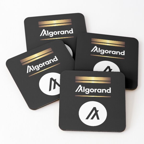 Item preview, Algorand ALGO Crypto Altcoin - Gold Lines Classic White Logo designed and sold by CryptoMoods.