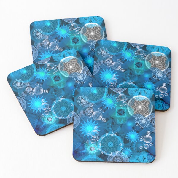 Item preview, Ocean Patterns: a Patterned Spirograph Collage designed and sold by RachelEDesigns.