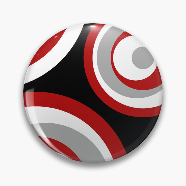 Item preview, Red, white and gray retro style circles designed and sold by BattaAnastasia.