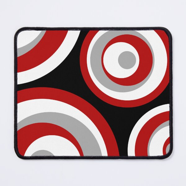 Item preview, Red, white and gray retro style circles designed and sold by BattaAnastasia.